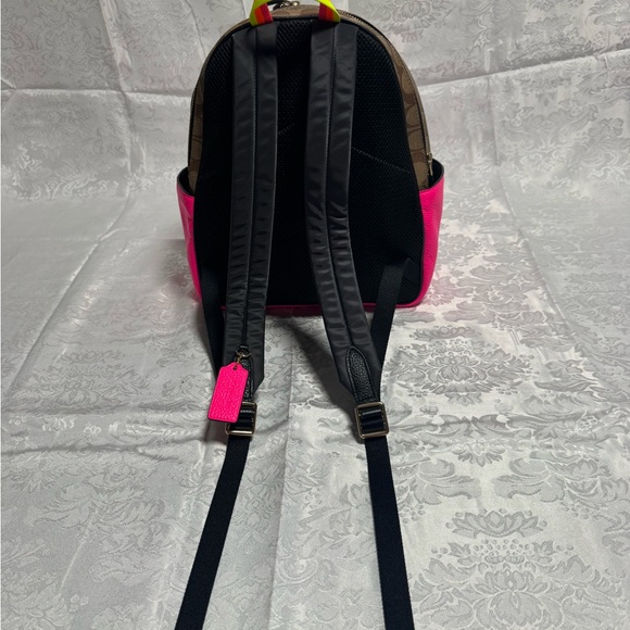 Coach Court Brown and Pink Backpack - Picture 3 of 9